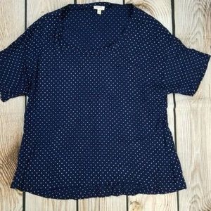 Soft Joie L Blue Star High Low Viscose Blouse